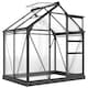 image 1 of Outsunny 6x4ft Walk-In Polycarbonate Greenhouse Plant Grow Galvanized