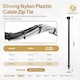 image 2 of 100 Pcs 300mm x 4.8mm Strong Black Nylon Plastic Cable Ties Zip Tie Wraps organizer | Black