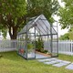 image 2 of 8 x 8 Feet Balance Greenhouse - Polycarbonate - L247 x W244 x H229 cm - Grey