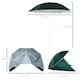 image 7 of Outsunny 2m Beach Umbrella Sun Shelter 2 in 1 Umbrella UV Protection Steel Green