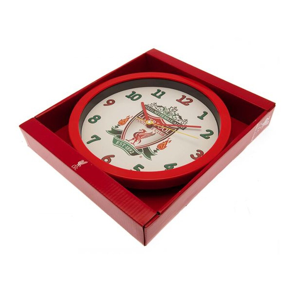 image 1 of Liverpool FC Crest Wall Clock | Red | Red/White | One Size | 1