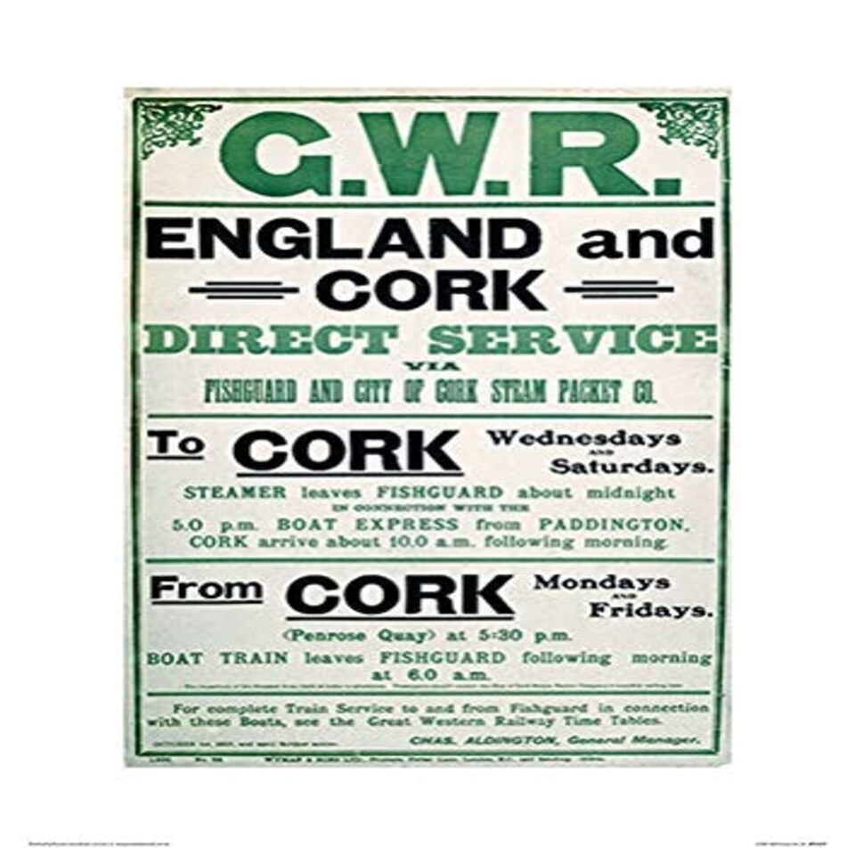 GWR ENGLAND & CORK - 30x40 - AG PRINTS
