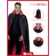 image 7 of Reversible Vampire Cape Red and Black Fancy Dress Costume Unisex Adult One Size
