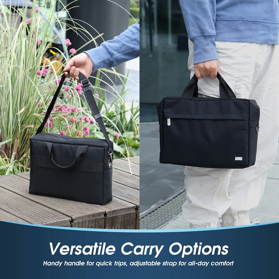 image 1 of Laptop / TV Bag with Luggage Strap - August BAG383 Black