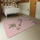 image 3 of Botanical leaf on pink (Rug) Pink | M