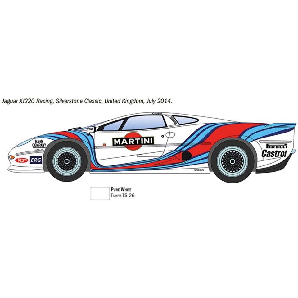 image 1 of Italeri Jaguar XJ 220 Racing Car Model Kit Scale 1-24