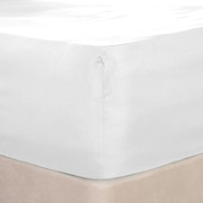 OHS Plain Soft Microfibre 30cm Deep Fitted Bed Sheet, Double - White