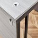 image 4 of Grey Office Desk Wooden Room Furniture with Sturdy Iron Legs for Home, Study, and Office Grey