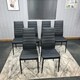 image 6 of Dining Chairs Set of 6 Black Leather Kitchen Chairs Black
