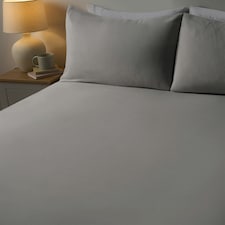 OHS 100% Brushed Cotton Soft Cosy Warm Fleece 25cm Deep Elasticated Fitted Sheet Grey | King