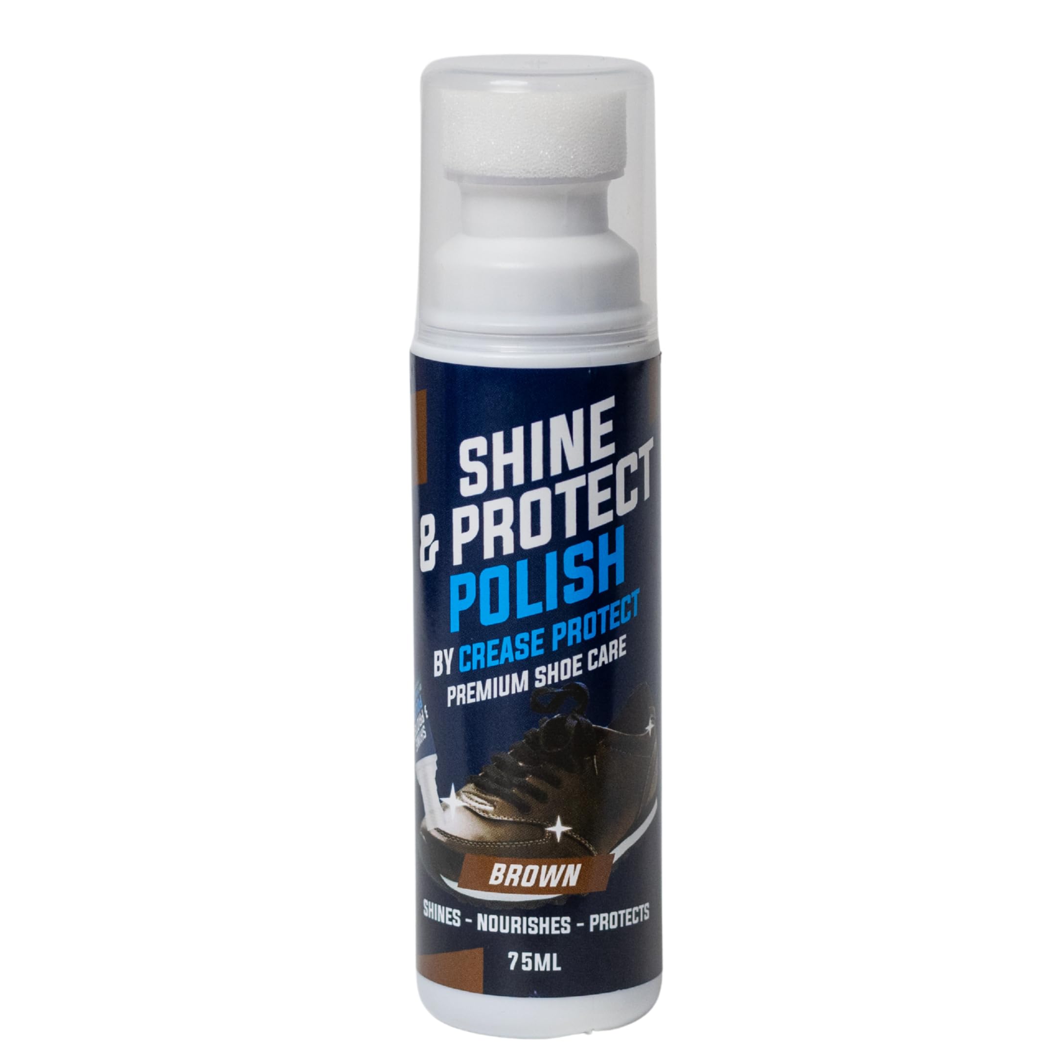 Shine & Protect Polish - Colour Restorer For Sneakers, Canvas & Leather shoes (Brown, Pack of 1)