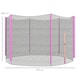 image 3 of SPORTNOW 10ft Trampoline Net Replacement with 6 Plastic Pole Covers, Weather-Resistant Trampoline Netting Replacement with Zipped Entrance, Poles Not Included, Pink