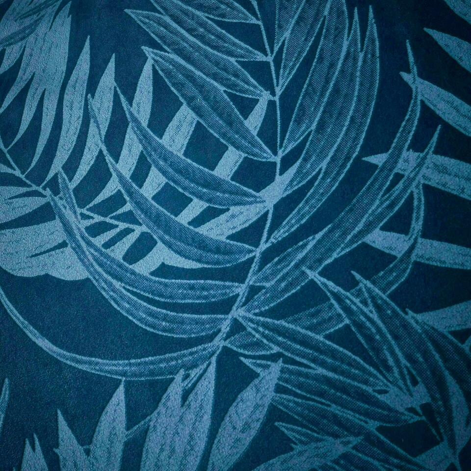 image 1 of Portfolio Home Woburn Botanical Leaf Bedding Duvet Cover Set Blue | Super King