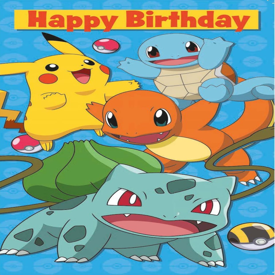 Pokemon Birthday Card