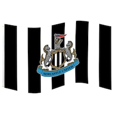 Newcastle United FC Crest Flag - Black/White - One Size