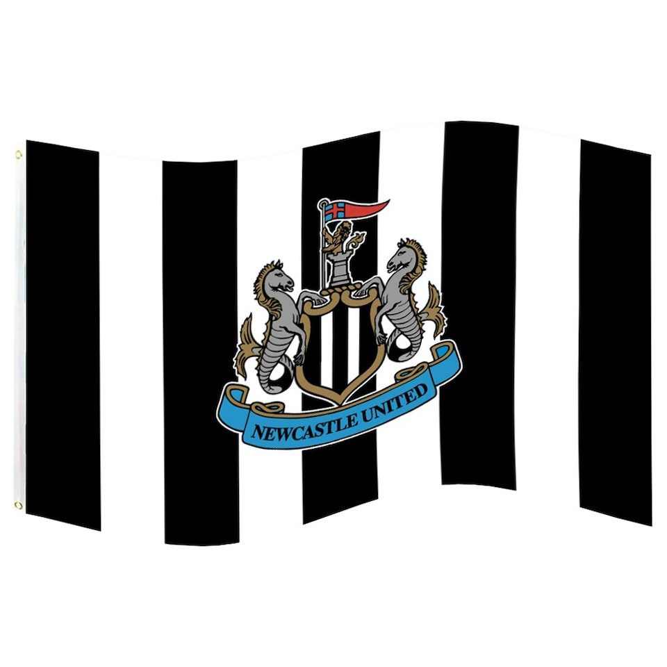 Newcastle United FC Crest Flag - Black/White - One Size