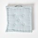 image 3 of Homescapes Cotton Gingham Check Blue Floor Cushion - 50 x 50 cm | Blue | 50 x 50 cm