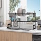 image 2 of HOMCOM Over The Sink Dish Drainer Rack, 2-Tier Dish Rack for Kitchen, Black