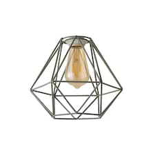 ValueLights Modern Geometric Grey Metal Cage Ceiling Pendant Light Shade