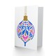 image 2 of Greeting Card Finial Art Nouveau Bauble Pink Blue Gold Modern Blank For Him Or Her Art Xmas Christmas Card
