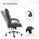 image 4 of Vinsetto High Back Home Office Chair Swivel Linen Fabric Desk Armchair, Grey