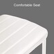 image 2 of Modern Dining Table Set With 4 White Faux Leather Chairs Dining Room Furniture | White | One Size | 5