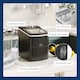 image 4 of HOMCOM Countertop Ice Machine, 12Kg in 24 Hrs, 9 Cubes Ready in 8 Mins, Portable Ice Cube Maker w Self-Cleaning, Adjustable Ice Size, Ice Scoop, Basket for Home, Kitchen, No Plumbing Required, Black