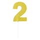 image 1 of Bristol Novelty Diamond Number Cake Topper - Gold - 8 Gold
