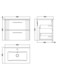 image 8 of Balterley Partial Fluted 2 Drawer Wall Hung Vanity Unit with 1 Tap Hole Minimalist Basin | Green | Satin Green