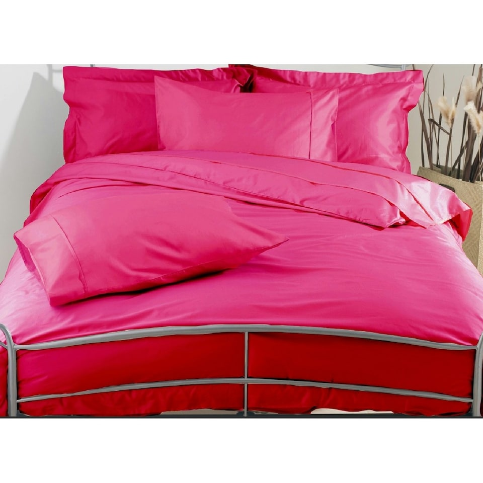 image 1 of Belledorm 200 Thread Count Egyptian Blend Duvet Cover - Cerise Pink - Superking