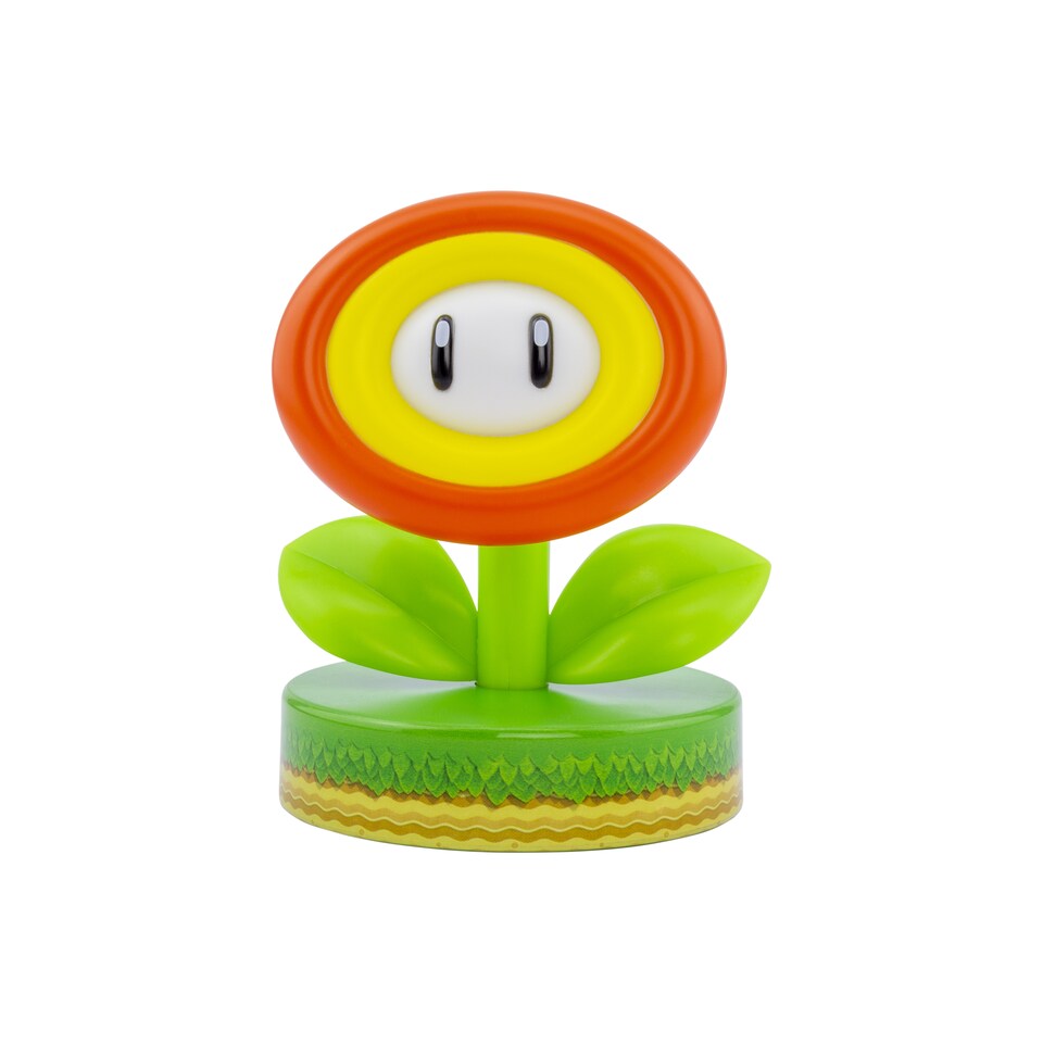 image 1 of Super Mario Icons Fire Flower Light, 10cm LED Character Light, Battery Powered, Official Nintendo Merchandise, Paladone