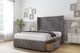 image 3 of Sloomy Rutherford Slate Naples Divan Bed With Mattress 2 Drawers Footend With 54" Wingback Headboard & 12" Matching Footboard 4'6 Double | Grey | Slate | Double | 1