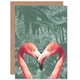 image 1 of Flamingo Jungle Love Greetings Card