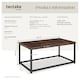 image 6 of Coffee Table Lynch - rectangular with height-adjustable plastic feet | Brown | Industrial wood dark, rustic | 100 x 55 x 45,50 cm | 1