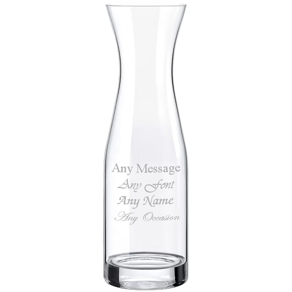 image 1 of Personalised Engraved 1000ml Serl Water Wine Carafe Birthday
