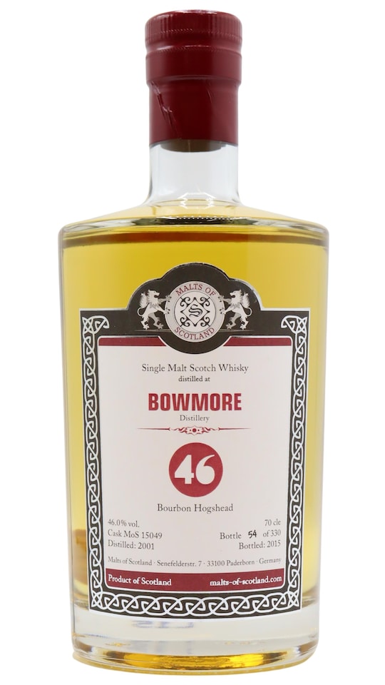 Bowmore Bartels Single Cask No 15049 2001 14 year old Whisky