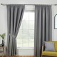 image 6 of Eclipse Pencil Pleat Blackout Curtains - Grey - 229cm x 137cm