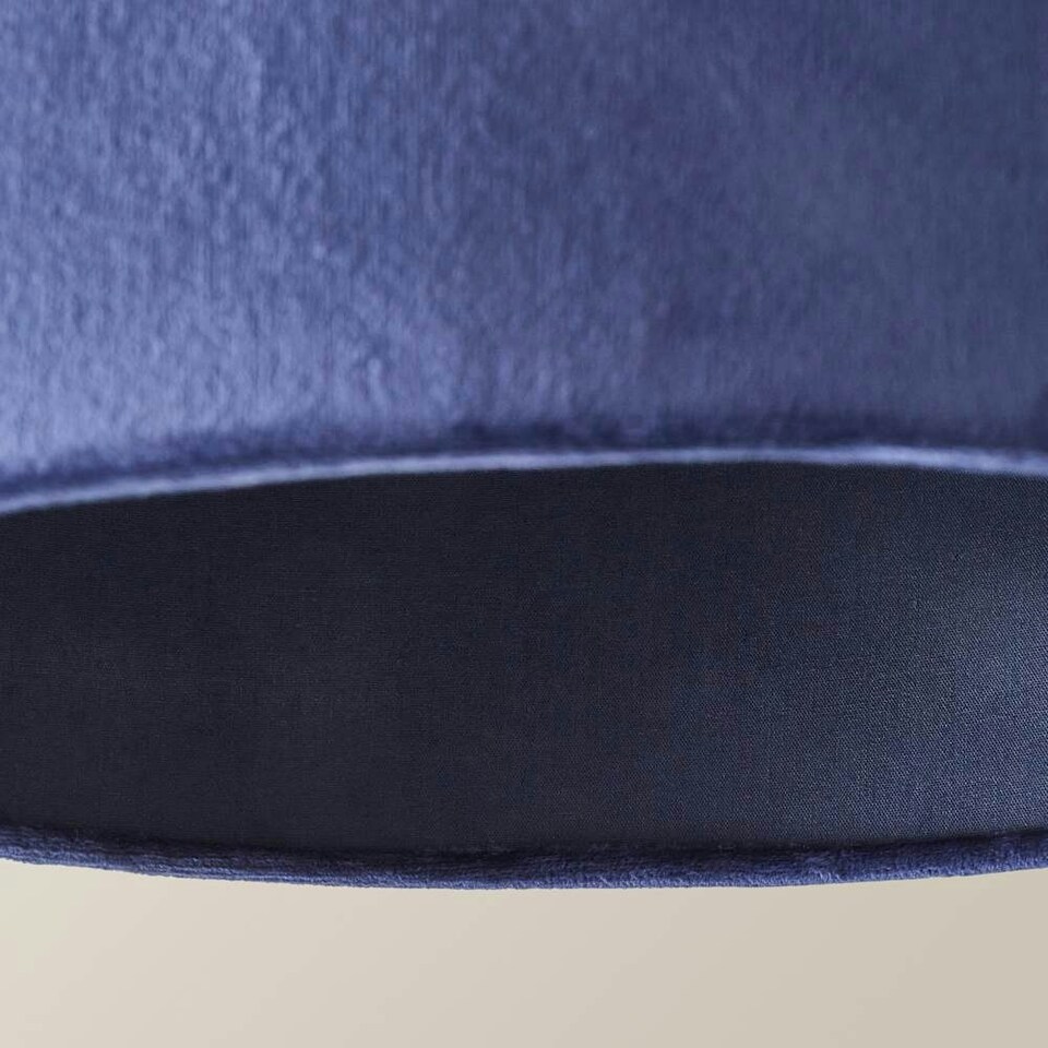 image 1 of ValueLights Reni Medium Navy Velvet Pendant Shade Blue