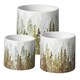 image 2 of Ceramic Indoor Forest Fir Tree Print Plant Pot - H10.5cm