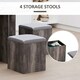 image 5 of HOMCOM Dining Table w/ 4 Ottomans Seats Kitchen Home Furniture Set Modern Style