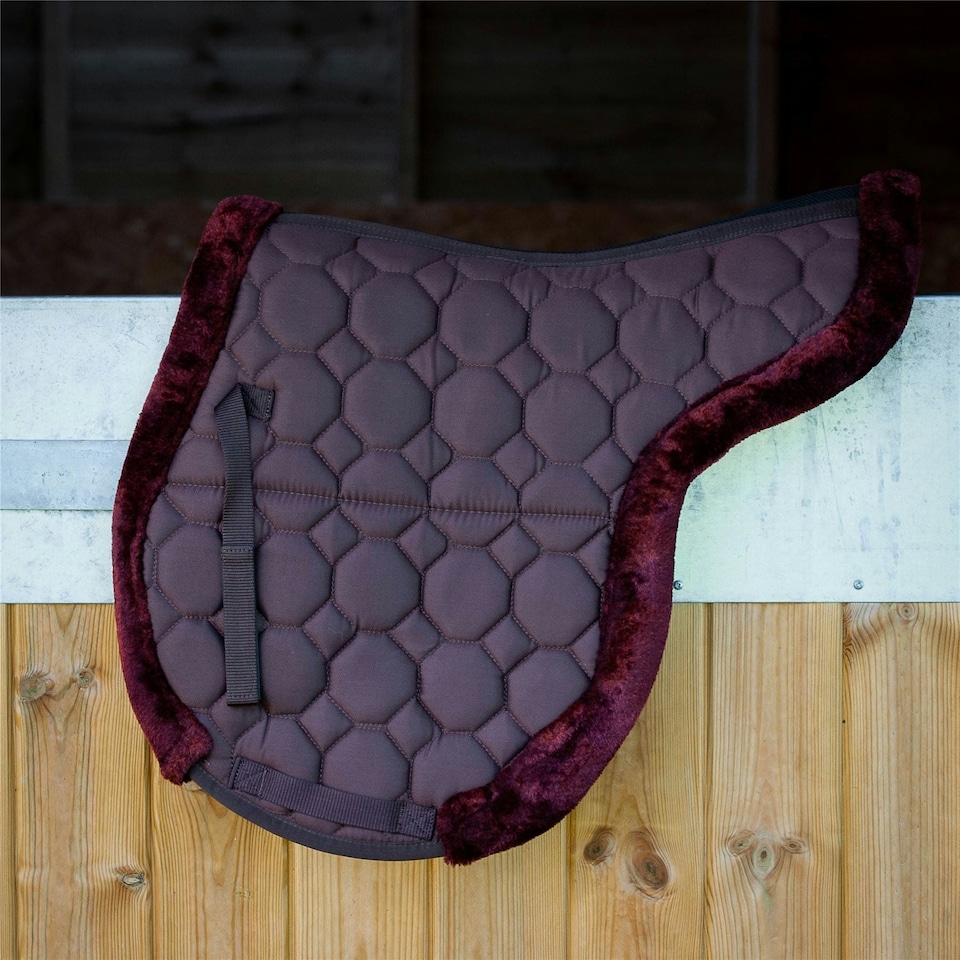 image 1 of Gallop Equestrian Prestige Fully Lined Numnah Brown | Size: One Size
Colour: Brown