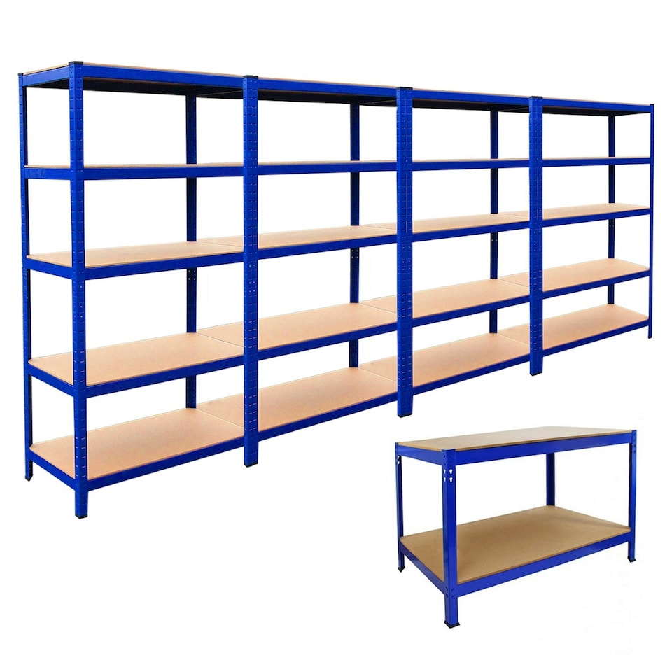 image 1 of 4 x T-Rax 90 x 45 x 180cm Racks & Workbench Blue