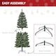 image 7 of HOMCOM 5FT Prelit Pencil Christmas Tree w/ LED Light, Berry, Xmas Decoration