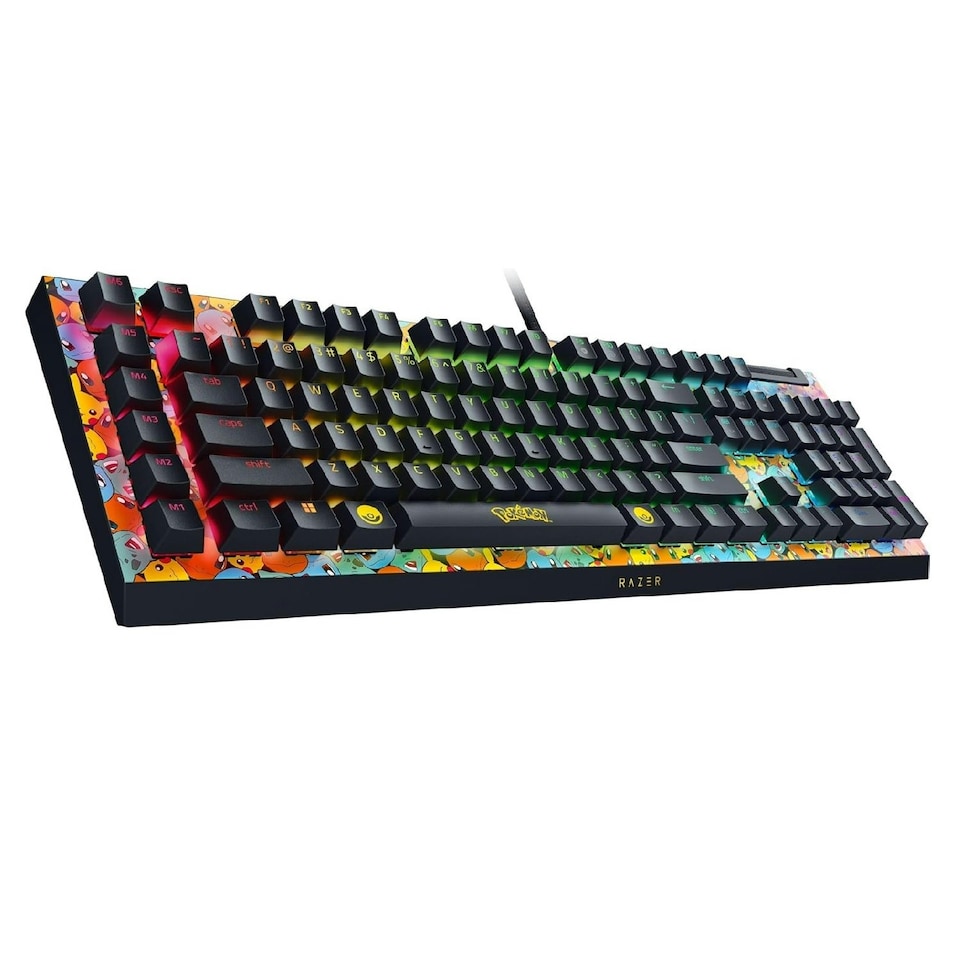 image 1 of BlackWidow V4 X Pokémon Edition - Mechanical Gaming Keyboard - Chroma RGB - Green Clicky Switches - 6 Dedicated Macro Keys - Doubleshot ABS Keycaps - QWERTY US-Layout | Pokémon Kanto