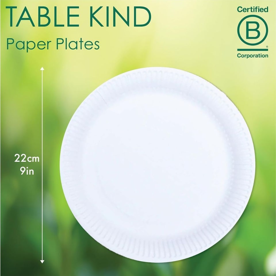 image 1 of Table Kind White Paper Plates - Bulk Party & Everyday Plates - 900 Pack