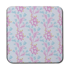 Pink & Blue Flower Design (Coaster)