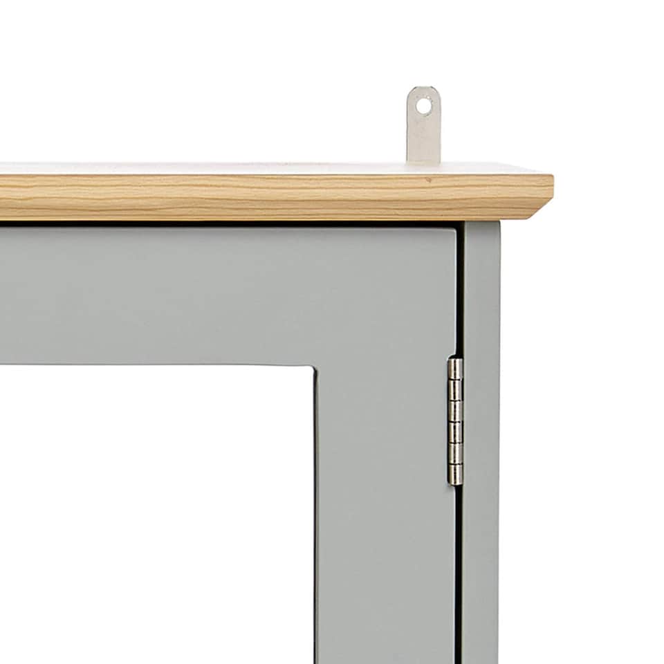 image 1 of VonHaus Shrewsbury Grey Bathroom Mirror Cabinet with Storage