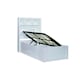 image 1 of Oscar White Wooden Bookcase Ottoman Storage Bed And Neptune Spring Mattress Single N/A