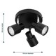 image 7 of Irwin - Black 3 Light IP44 Bathroom Round Spotlight | Black | 1