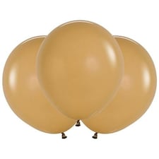 Fashion Solid Latte Brown Sempertex Biodegradable Latex Balloons 45cm / 18 in - Pack of 25